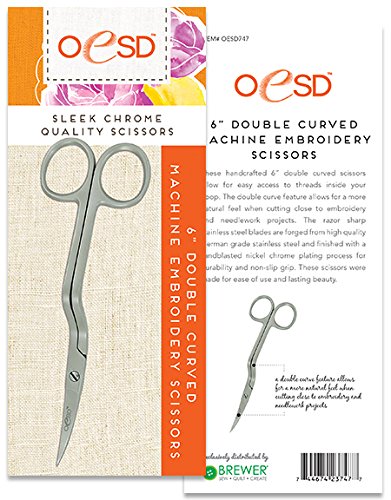 Load image into Gallery viewer, 6&quot; Double Curved Machine Embroidery Scissors by OESD
