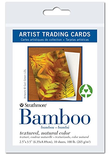 Load image into Gallery viewer, Strathmore Artist Trading Cards, Textured Bamboo, 2.5 X 3.5 inches, Package of 10
