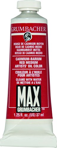 Load image into Gallery viewer, Grumbacher Max Water Miscible Oil Paint, 37ml/1.25 oz, Cadmium-Barium Red Medium
