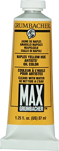 Load image into Gallery viewer, Grumbacher Max Water Miscible Oil Paint, 37ml/1.25 oz, Naples Yellow Hue
