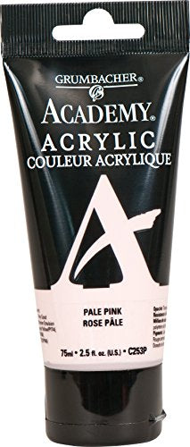 Grumbacher Academy Acrylic Paint, 75ml/2.5 Ounce Plastic Tube, Pale Pink (C253P)