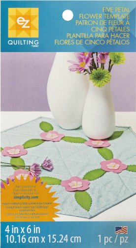 Load image into Gallery viewer, EZ Quilting Five Petal Flower Plastic Template, Beige
