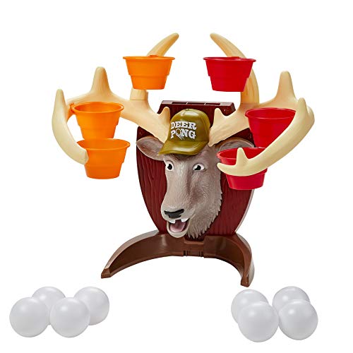 Load image into Gallery viewer, Deer Pong Game, Features Talking Deer Head and Music, Includes 6 Party Cups and 8 Balls, Fun Family Game for Ages 8 and Up
