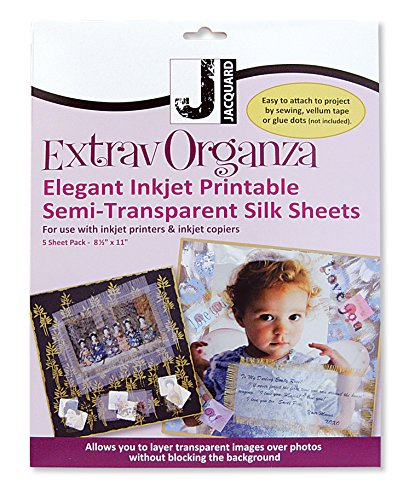 Load image into Gallery viewer, Jacquard Ink Jet Fabric 8.5&#39;&#39; x 11&#39;&#39; Silk Organza Sheets (5 Pack)
