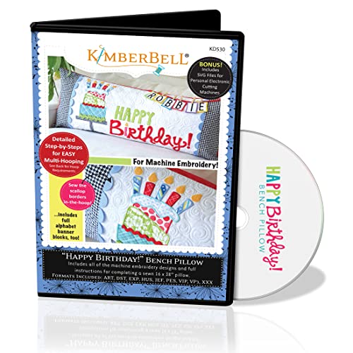 Load image into Gallery viewer, Kimberbell Bench Pillows Machine Embroidery (Happy Birthday)
