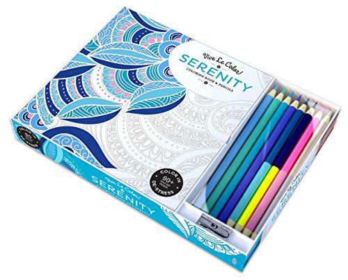 Load image into Gallery viewer, Vive Le Color! Serenity (Adult Coloring Book and Pencils): Color Therapy Kit
