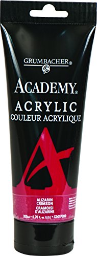 Load image into Gallery viewer, Grumbacher Academy Acrylic Paint, 200ml/6.8 oz. Plastic Tube, Alizarin Crimson (C001P200)
