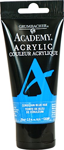 Load image into Gallery viewer, Grumbacher Academy Acrylic Paint, 75ml/2.5 Ounce Plastic Tube, Cerulean Blue Hue (C039P)
