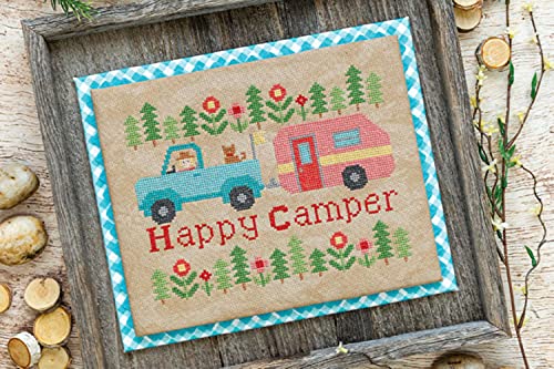 Load image into Gallery viewer, Happy Camper Cross Stitch Pattern by Lori Holt of bee in My Bonnet Pattern ONLY
