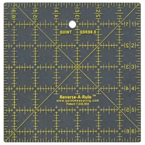 Load image into Gallery viewer, Quint Measuring Systems QSTD65 Reverse a Rule Standard Series Ruler, 6.5-Inch x 6.5-Inch
