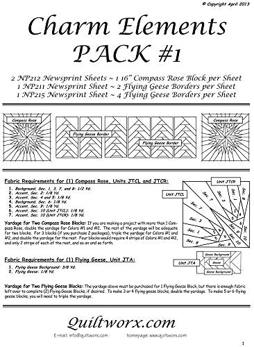 Quiltworx Charm Elements Pack #1 Judy Niemeyer Pattern