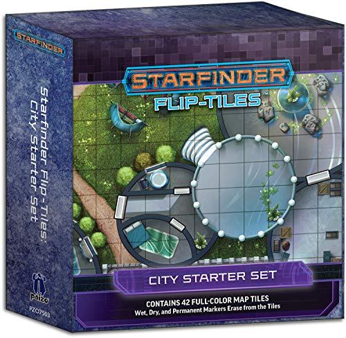 Load image into Gallery viewer, Paizo Starfinder Flip-Tiles: City Starter Set
