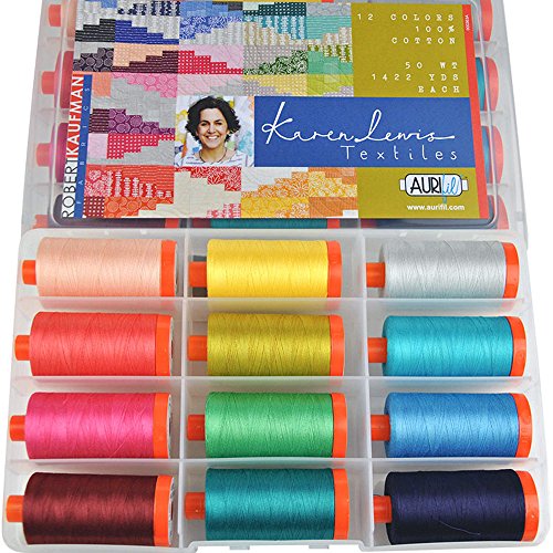 Load image into Gallery viewer, Karen Lewis Textiles Aurifil Thread Kit 12 Large Spools 50 Weight KL50KL12
