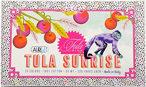 Load image into Gallery viewer, Tula Pink Tula Sunrise Aurifil Thread Kit 20 Small Spools 50 Weight TP50SC20
