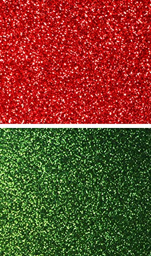 Load image into Gallery viewer, Ever-sewn Sparkle Red &amp; Green fabric sheets, Green
